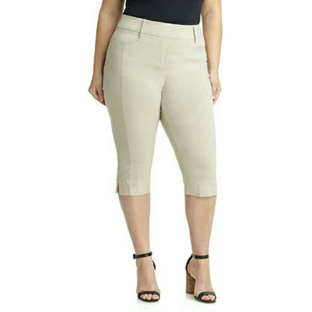 Rekucci Curvy Fit Plus Size Capri w/ Tummy Control